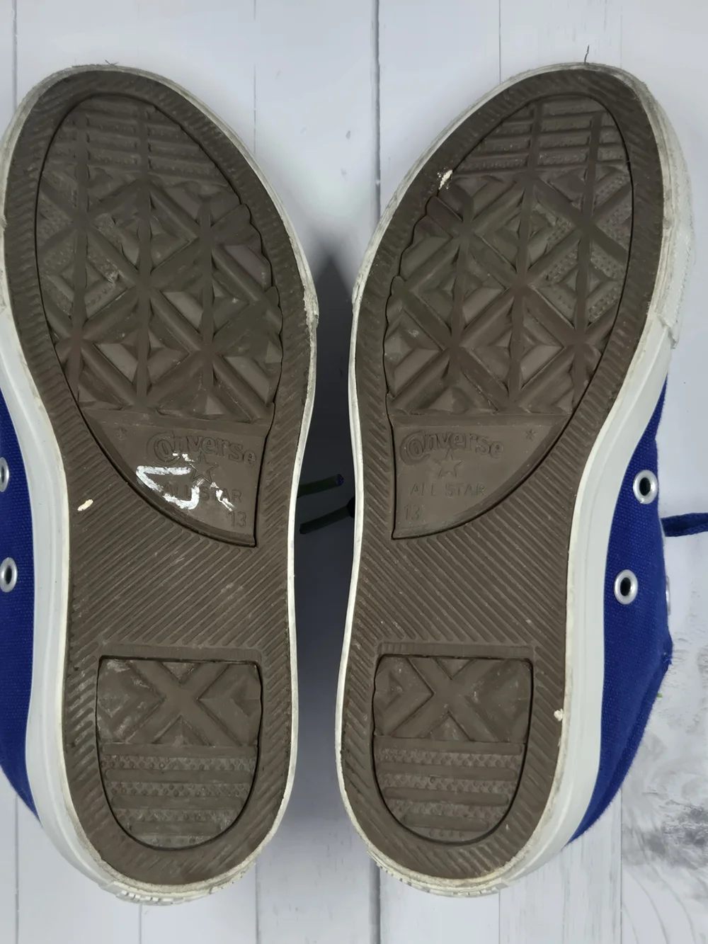 Converse Kids Low Top Sneakers in Blue and Green Sz 13